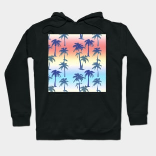 The Miami Palms: Vibrant Multicolored Oasis Hoodie